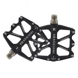 FCSW Spares FCSW Bike Pedals, Bicycle Pedal 4 Palin Bearing Pedals Mountain Bike Bearing Pedals (color : BLACK)