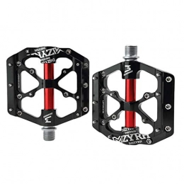 FCSW Spares FCSW Bike Pedals, Mountain Bike Pedal Bearing Universal Road Bicycle Accessories Non-slip Aluminum Alloy Bicycle Pedal (color : BLACK)