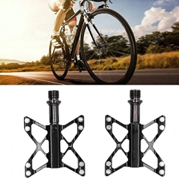 FECAMOS Spares FECAMOS Bicycle Flat Pedals, Non‑Slip Bike Pedals Aluminum Alloy and Chromium‑molybdenum Steel Material with Strong Grip for Mountain Road Bike