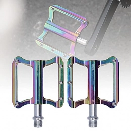 FECAMOS Mountain Bike Pedal FECAMOS Mountain Cycling Bike Pedals, Electroplating Colorful MTB Pedals Bicycle Pedals Bike Pedals High Strength 2 Pcs for MTB BMX Bicycle Cycling Road Bike