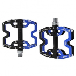 FEENGG Mountain Bike Pedal FEENGG Bike Pedals Platform Mountain Bicycle Road Cycling BMX MTB Pedals Aluminum Alloy Cr-Mo Machined 3 Sealed Bearing Pedals 9 / 16", Blue