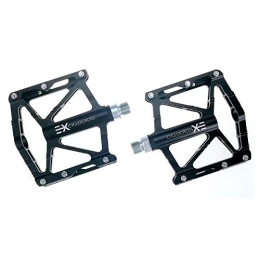 Feixunfan Mountain Bike Pedal Feixunfan Bike Pedals Sealed Bearings Skid Durable Alloy Bicycle Pedal Bicycle Pedal One Pair Of Hybrid for MTB BMX Mountain Road Bike (Color : Black)