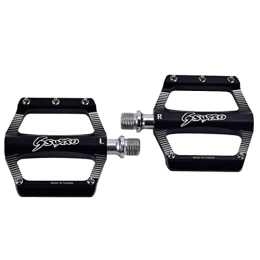 FETION Mountain Bike Pedal FETION Mountain Bike Pedals, Durable Bicycle Flat Pedals Lightweight Aluminum Alloy Pedals Anti-Slip Mountain Bike Flat Pedals Bicycle Accessories for Bike / 725 (Color : Black)