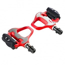 FGKLU MTB Road Mountain Bike Sealed Clipless Pedals R550, Cycling Aluminum Alloy Flat Pedal, Cr-Mo Axis, 3 Bearing Sealed, Red