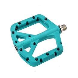 FIFTY-FIFTY Mountain Bike Pedal FIFTY-FIFTY Mountain Bike Pedals, MTB Nylon Pedals, 9 / 16" Bicycle Pedals, Lightweight and Wide Flat Platform Pedals (Turquoise)