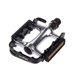 BGGPX Spares Fit For M248DU Pedals Aluminum Alloy MTB Road Bike Pedal light Mountain Bicycle Bearing Pedal (Color : Black Silver)