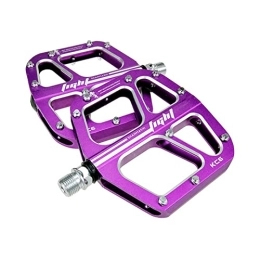 FiveShops Mountain Bike Pedal FiveShops Mountain bike pedals MTB pedal mountain Non-Slip bike pedals platform bicycle flat alloy pedals 9 / 16" sealed bearing pedals for road mountain BMX MTB bike (Color : Purple)