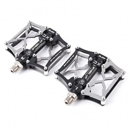 Fjiujin Spares Fjiujin, Paired Sealed Bearing Cycling Road MTB Bike Ultralight Pedals Suitable For Most Mountain Bike, Road Bike(color:BLACK AND GREY)