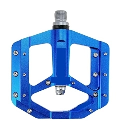 JEMETA Spares Flat 3 Bearing Bicycle Pedal Mountain Bike Pedal Foreign Trade Bicycle Pedal Pedal replace (Color : Blue)