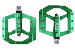BGGPX Spares Flat foot pedal Sealed Bike Pedals CNC Aluminum Body For MTB Road Mountain Bike 3 Bearing Bicycle Pedal parts (Color : Green)