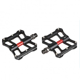 FLAUU Bicycle Pedals, Ultra-Light 6061 Aluminum Alloy Non-Slip Durable Mountain Bike Flat Pedals, Suitable for Mountain Bike BMX 9/16 Inch Bicycle Road Bike Hybrid Pedals,Black