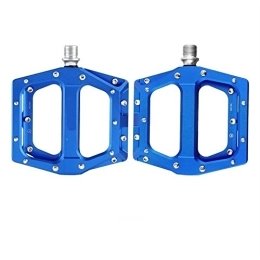FLOSHO Mountain Bike Pedal FLOSHO Mountain Bike Pedals MTB Pedal Aluminum Bicycle Wide Platform Flat Pedals 9 / 16" Sealed Bearing Bicycle Pedals Motorbike Footrests (Color : MZ-326 blue)