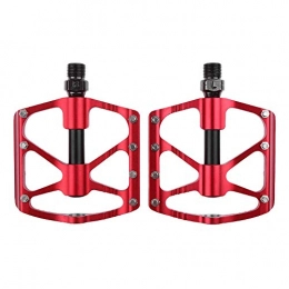 FM 1 Pair 3-Bearing Anti-slip Ultralight Aluminum Alloy Mountain Bike Pedals (Red)