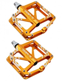 WANYD Spares Folding bike pedals, Aluminum Antiskid Durable Bicycle Cycling Pedals, Road Bike Aluminum Stud Design Wide Face Pedal-Gold