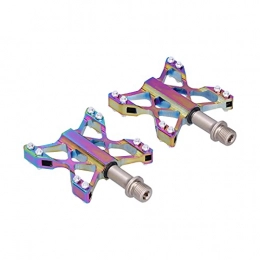 FOLOSAFENAR Mountain Bike Pedal FOLOSAFENAR Bike Pedals, Surface Electroplating Process Colorful Bicycle Anti‑Slip Pedals Non‑slip and Wear‑resistant for Mountain Bikes and Road Bikes