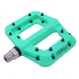 FOOKER Mountain Bike Pedal FOOKER MTB Pedals Mountain Bike Pedals 3 Bearing Non-Slip Lightweight Nylon Fiber Bicycle Platform Pedals for BMX MTB 9 / 16" (922-Green3bearings)