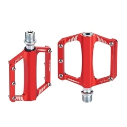 Foot Mountain Road Bike Bearing Pedal Folding Bicycle Aluminum Alloy Small Pedal Universal Riding replace (Color : Red)