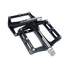  Spares footboard 0.1PLUS New MTB Mountain Bike Wide Comfort Bearing Pedals Road Ultralight Bike Flat Palin Pedal Slip Pedal Bike Accessories Perfect for replacing your old parts. (Color : Black)