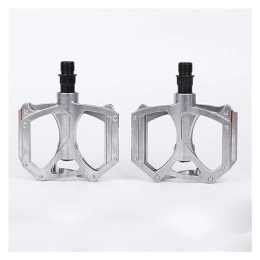  Mountain Bike Pedal footboard 1 Pair Bicycle Pedal DU Bushing Aluminum Alloy Mountain Road Bike Pedal Cycling Accessories Universal Perfect for replacing your old parts. (Color : M195-Silver)