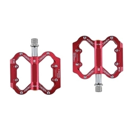  Spares footboard 1 Pair Ultra-light Bike Pedal Aluminum Alloy CNC Mountain Bike Pedals MTB Road Cycling Sealed 3 Bearing Pedals Bicycle Parts Perfect for replacing your old parts. (Color : Red)