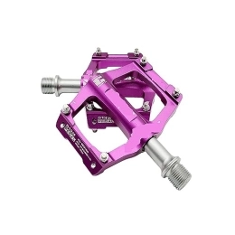  Mountain Bike Pedal footboard 1 Pair Ultralight CNC Aluminum Alloy Mountain Bike Platform MTB 3 Bearings Non-slip Road Bicycle Pedal Cycling Parts Perfect for replacing your old parts. (Color : Purple)