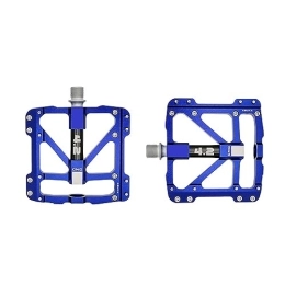  Mountain Bike Pedal footboard 4.2 Ultra-wide Flat Foot Ultralight Road Mountain Bike Pedal Seal 3 Bearing CNC Aluminum Alloy Non-slip Studs Mtb Bicycle Pedal Perfect for replacing your old parts. (Color : Blue)