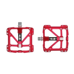  Spares footboard 4.2 Ultra-wide Flat Foot Ultralight Road Mountain Bike Pedal Seal 3 Bearing CNC Aluminum Alloy Non-slip Studs Mtb Bicycle Pedal Perfect for replacing your old parts. (Color : Red)