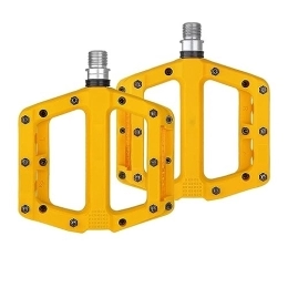  Mountain Bike Pedal footboard Bicycle Pedal Anti-slip Ultralight Nylon MTB Mountain Bike Pedal Sealed Bearings Pedals Bicycle Accessories Parts Perfect for replacing your old parts. (Color : MZ928 Yellow)