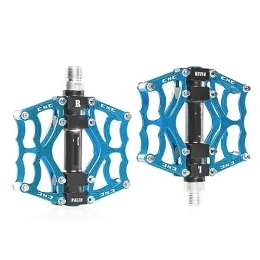 Mountain Bike Pedal footboard Cycling MTB Ultralight Bike Bicycle Pedals Mountain Road Bike Part Pedals Aluminum Alloy 3 Styles Bicycle Hollow Pedals Perfect for replacing your old parts. (Color : JT201012LBL)