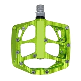  Mountain Bike Pedal footboard Mountain Bike Sealed Pedals Anodizing CNC Aluminum Body For MTB Road Bicycle 3 Bearing Non-Slip Flat Foot Pedal Part Perfect for replacing your old parts. (Color : Green)