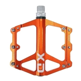  Mountain Bike Pedal footboard MTB Mountain Non-Slip Bike Pedals Platform Bicycle Flat CNC Alloy Pedals 9 / 16" 2DU Bearings Road Bike Pedal Perfect for replacing your old parts. (Color : XD Orange)