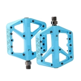  Mountain Bike Pedal footboard Nylon Pedal Mountain Bike Widen Non-slip DU+1 Bearing Bicycle MTB Off-road Cycling Accessories Universal Perfect for replacing your old parts. (Color : Blue)