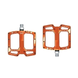  Mountain Bike Pedal footboard Ultra-light Mountain Bike Pedal Seal 3 Bearing Polished Hollow Non-slip Flat Feet Mtb Bicycle Pedals Riding Equipment Parts Perfect for replacing your old parts. (Color : Orange)