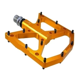  Mountain Bike Pedal footboard Ultralight Bicycle Pedals Part Anti-slip CNC Aluminum Body Road MTB Flat Foot Cycling Sealed 3 Bearing Mountain Bike Pedal Perfect for replacing your old parts. (Color : Yellow)