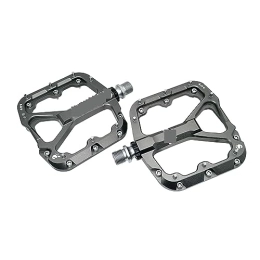 Mountain Bike Pedal footboard Ultralight Flat Foot Mountain Bike Pedals CNC Aluminum Alloy Sealed 3 Bearing Labor-saving Non-slip Mtb Bicycle Pedals Perfect for replacing your old parts. (Color : ZAGATO grey)