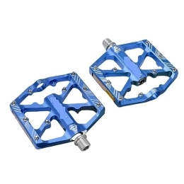  Mountain Bike Pedal footboard Ultralight Lubricated Flat Foot Mountain Bike Pedal Aluminum Alloy Seal 3 Bearing Non-slip Wide Cycling Road Mtb Bicycle Pedal Perfect for replacing your old parts. (Color : Blue)