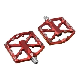  Spares footboard Ultralight Lubricated Flat Foot Mountain Bike Pedal Aluminum Alloy Seal 3 Bearing Non-slip Wide Cycling Road Mtb Bicycle Pedal Perfect for replacing your old parts. (Color : Red)