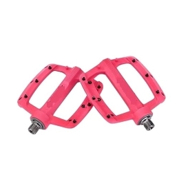  Mountain Bike Pedal footboard Ultralight Mountain Bike Nylon Pedal Flat Foot 3 Bearing Widened Non-slip XC Speed Down DH Off-road Cycling Mtb Bicycle Pedal Perfect for replacing your old parts. (Color : Pink)