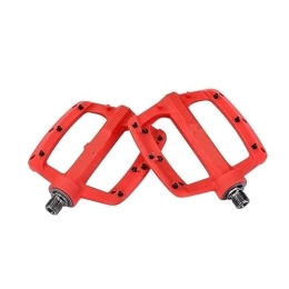  Mountain Bike Pedal footboard Ultralight Mountain Bike Nylon Pedal Flat Foot 3 Bearing Widened Non-slip XC Speed Down DH Off-road Cycling Mtb Bicycle Pedal Perfect for replacing your old parts. (Color : Red)