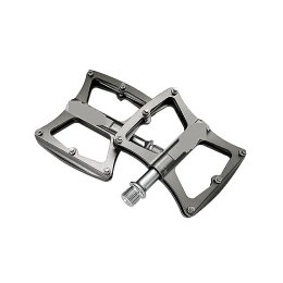  Mountain Bike Pedal footboard Ultralight Mountain Bike Pedal 3 Bearing CNC Aluminum Alloy Folding Car Road Bike Flat Foot Non-slip Effort-saving Racing Pedals Perfect for replacing your old parts. (Color : Light Grey)