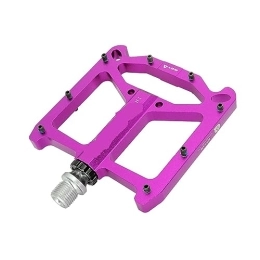  Mountain Bike Pedal footboard Ultralight Mountain Bike Wide Thin Flat Big Foot Sealed 3-bearing Pedal CNC Aluminum Alloy Mtb Bicycle Pedal Riding Parts Perfect for replacing your old parts. (Color : Purple)