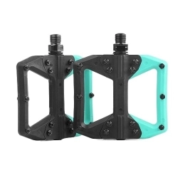  Spares footboard Ultralight Nylon Fiber Flat Foot Mountain Bike Foot Pedal Sealed Bearing Wide Non-slip Cycling Mtb Bicycle Pedal Perfect for replacing your old parts. (Color : Cyan-blue)