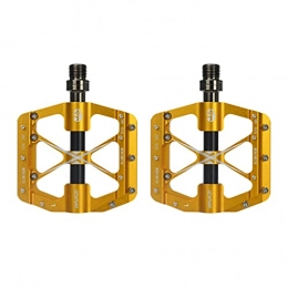 freneci Spares freneci 2pcs Bicycle Pedals, Non-Slip Durable Ultralight Mountain Bike Flat Pedals, Bearing Pedals for 9 / 16 MTB BMX Mountain Road Bike Parts Accs - Yellow