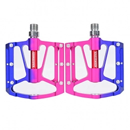 Frondent Mountain Bike Pedal Frondent Bike Multi color Pedals Outdoor Sports Bike MTB BMX Bearing Aluminum Alloy for Cycling Bicycle Road Bike (Blue+Pink)