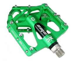 FrontStep Mountain Bike Pedal FrontStep High Quality Aluminum Alloy Non-Slip Pedals Lightweight Mountain Bike / Road Bike / City Bike / BMX Pedal with CR-MO Steel Pin Pedals (Green)