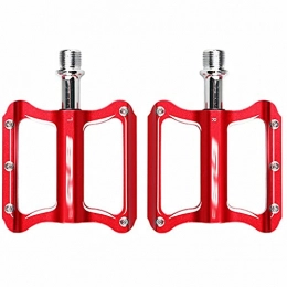 FSJD Spares FSJD Bike Pedals, Bicycle Cycling Platform Anti-Slip Durable Sealed for Road Bike Mountain Road Bicycle etc, Red, 8.15cm×10.5cm×1.4cm