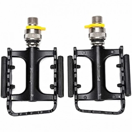 FSJD Mountain Bike Pedal, Road Bicycles Platform Pedals, Quick Release Pedals, Pedals with Reflective Gear,Black,12.5cm×7.9cm×2cm