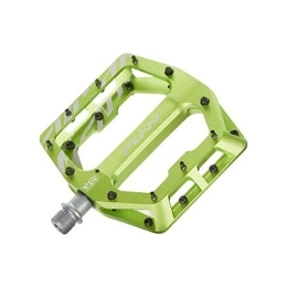 Funn Mountain Bike Pedal Funn Funndamental Flat Pedals - Wide Platform Bicycle Pedals for BMX / MTB Mountain Bike, Adjustable Grip for Outstanding Stability, 9 / 16-inch CrMo Axle (Green)
