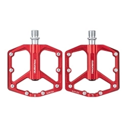  Spares Fututech 9 / 16 1 Pair of Universal Pedals for Mountain Bike, Cycling, Pedal, Aluminium Alloy, Chrome-Molybdenum Steel Bearings, Expanding Design (Red)