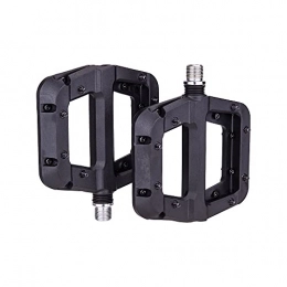 FXJJHXZP Spares FXJJHXZP Nylon Road Anti-Slip Pedals Ultralight Seal Bearings Bicycle Pedals 9 / 16 Flat Platform Bicycle Parts Accessories (Color : Black)